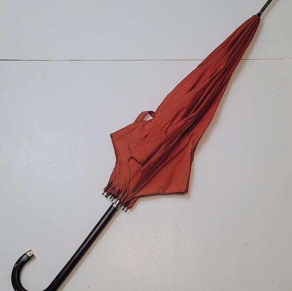 Accessories - Vintage orange silk unbrella